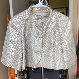 Fabulous silver cape-like bolero